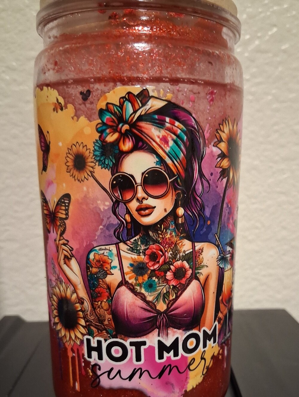 Sunflower Acrylic 16 Oz  - Floral